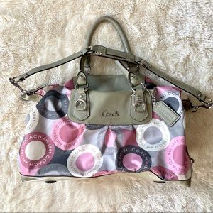 Gray & Pink Coach Bag